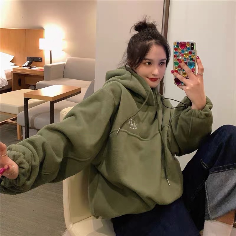 Áo nỉ hoodie AAXi form rộng chữ thêu