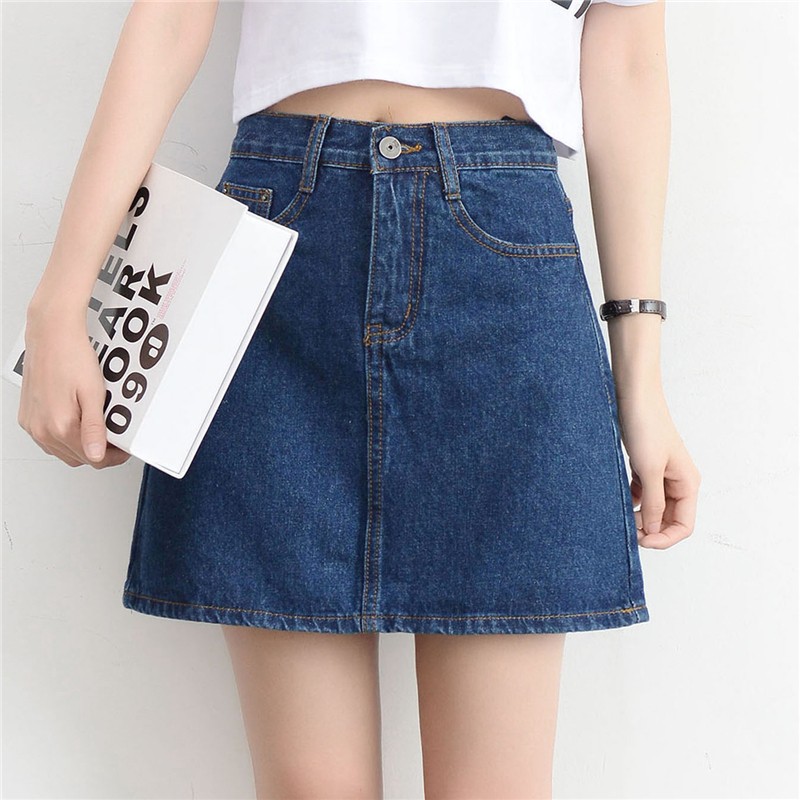 Chân Váy Denim Lưng Cao Thời Trang Hàn Quốc Dành Cho Nữ | BigBuy360 - bigbuy360.vn