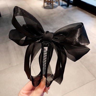 Kẹp Tóc Thắt Nơ Lưng Bằng Lụa Cao Cấp Phong Cách Hàn Quốc Cho Nữ