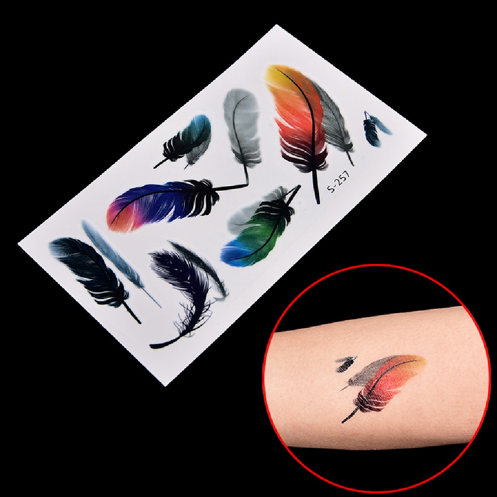 Hình Xăm Dán Tạm Thời Hình Lông Vũ Chống Thấm Nước