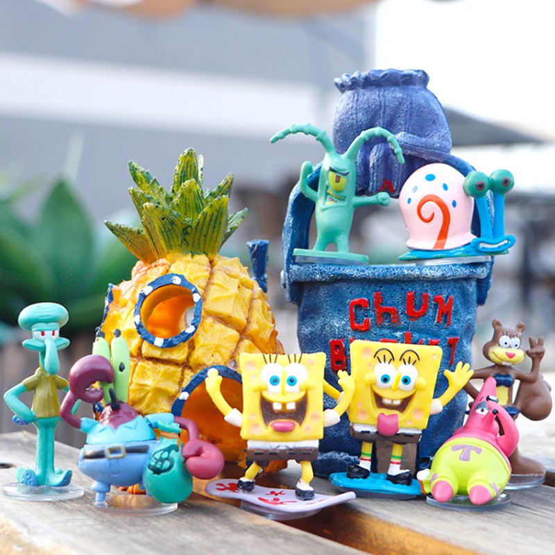 Phụ Kiện Trang Trí Hồ Cá Hình Spongebob Đáng Yêu