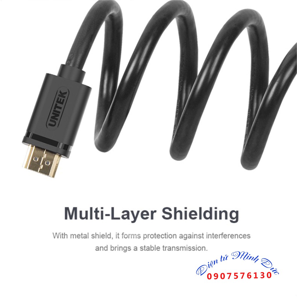 cable hdmi Unitek 5m Y-C140 ( Hàng chính hãng)