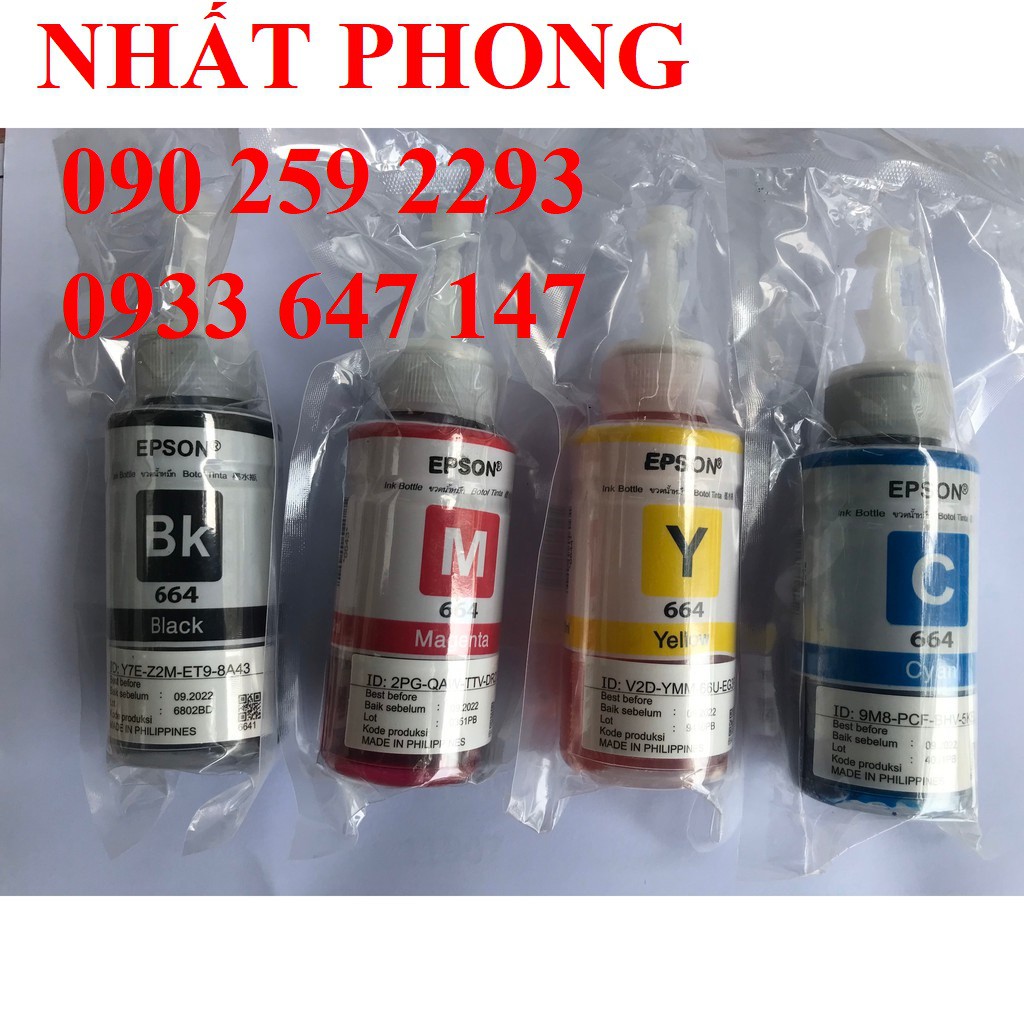 Bộ 4 chai mực Epson T6641 - T6642 - T6643 - T6644