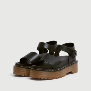Sandal nữ màu đen Pull&bear authentic