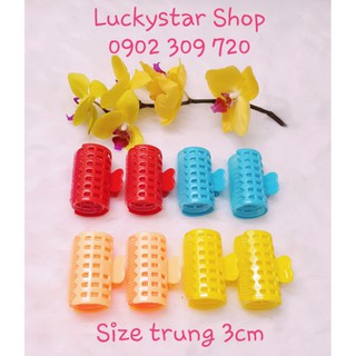 ☆ 2 cái / 4 cái / 6 cái Lô Cuốn Tóc, Lô Quấn Tóc tự dính có kèm kẹp giữ cố định tóc, nhiều màu, siêu tiện dụng.