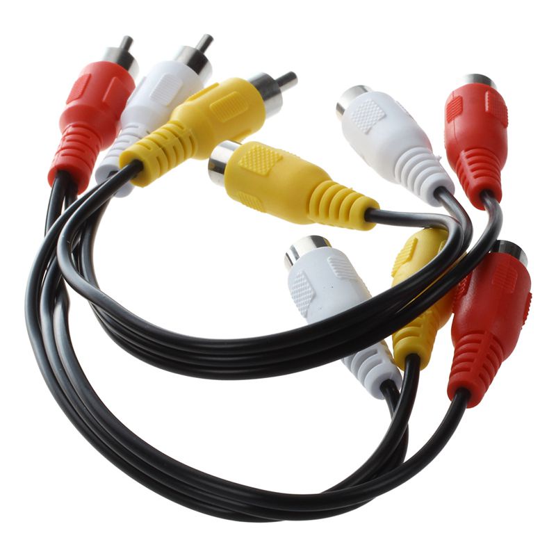 (MớI) Cáp Chia Âm Thanh / Video 3 RCA ĐầU CắM Sang Lỗ CắM 6 RCA Chuyên Dụ