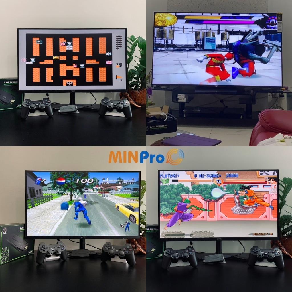 Máy chơi game cầm tay mini 4 nút 3500 game huyền thoại chất lượng 4K , kết nối HDMI mới màn hình PC và Tivi - BH 12Tháng