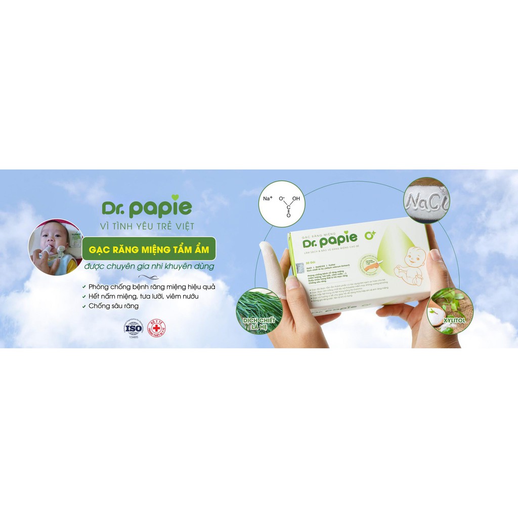 Gạc răng miệng Dr.Papie 0M+