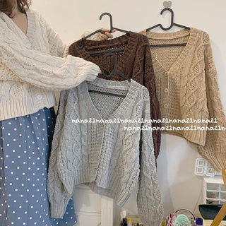 Áo Khoác Len Cadigan Vặn Thừng Siêu Đẹp