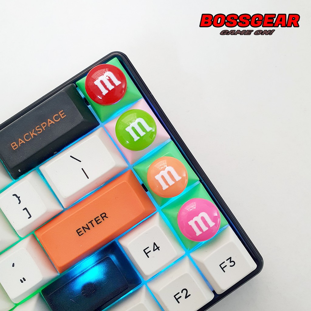 Keycap Lẻ hình bánh Kẹo M&amp;M cực đẹp và dễ thương ( keycap resin độc lạ )( Keycap Artisan )