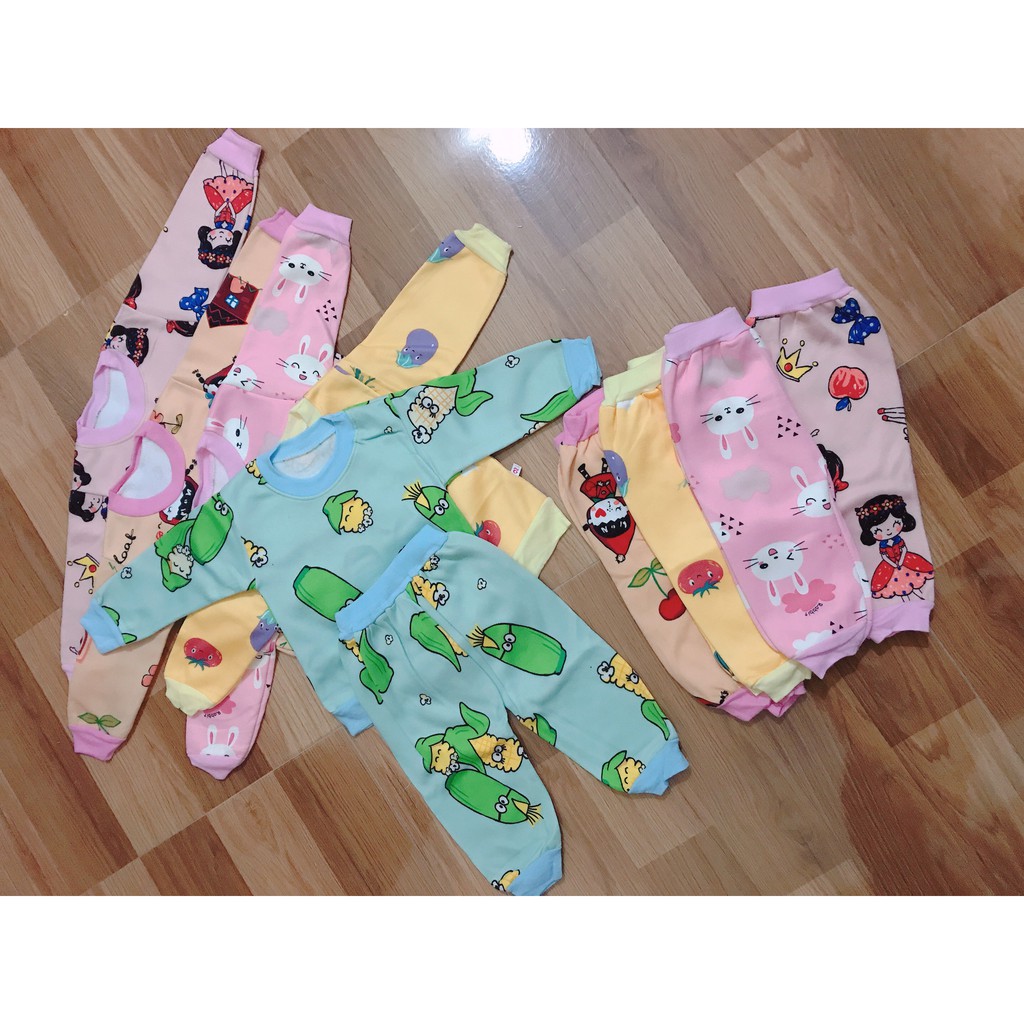 Đồ bộ bé trai bé gái mặc nhà hàng nỉ bông ấm áp size 3-15kg