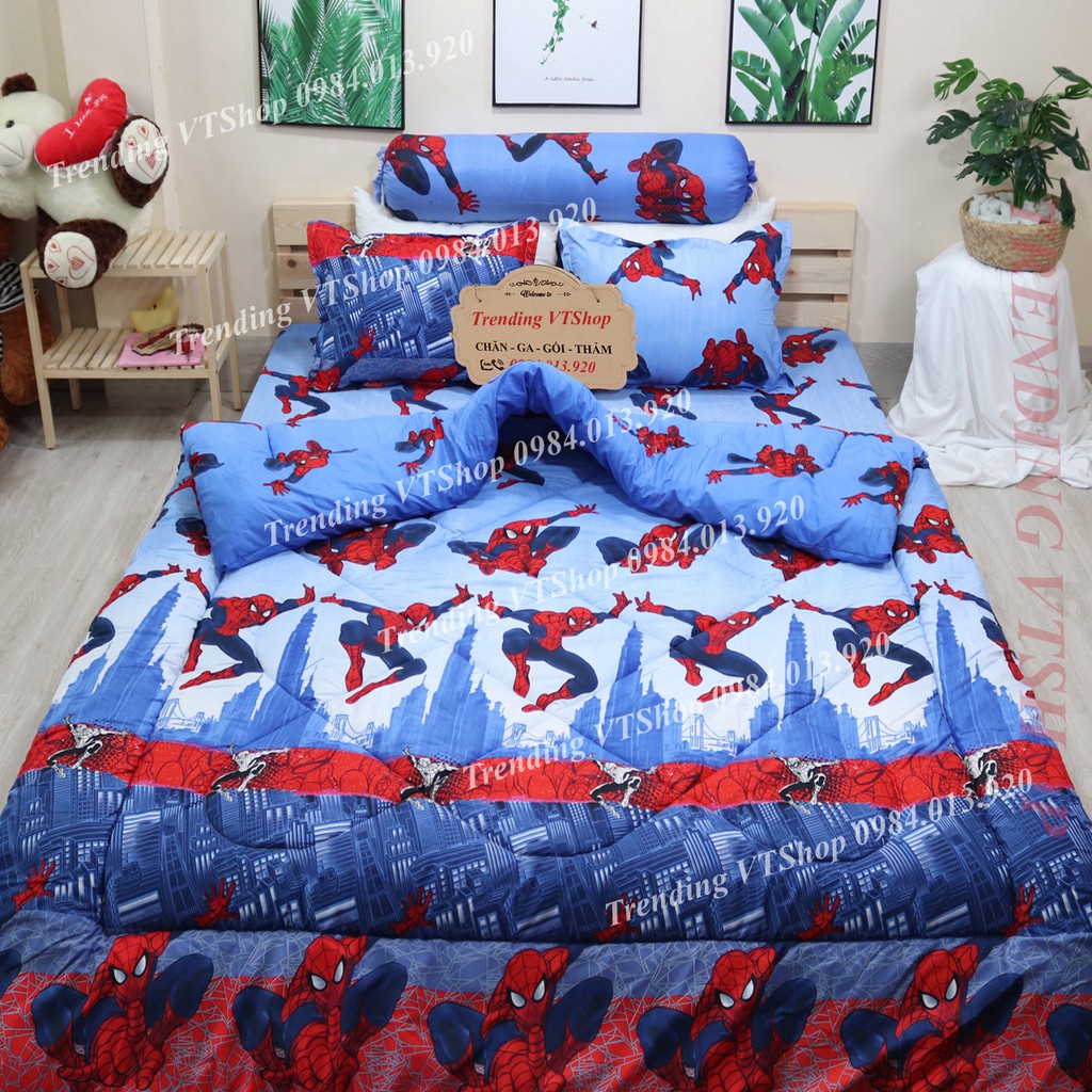 Combo chăn hè ga gối Poly Cotton họa tiết đáng yêu, giá siêu rẻ | BigBuy360 - bigbuy360.vn
