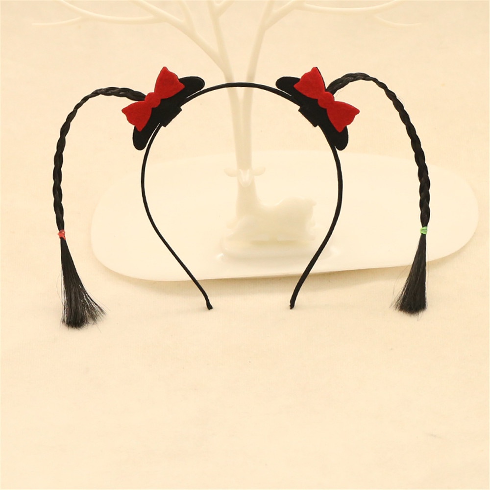 Băng Đô Cài Tóc Giả Thắt Bím Dễ Thương Cho Nữ