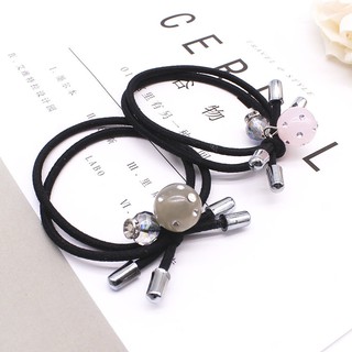 Dây cột tóc, buộc tóc đính đá và đá tròn quý phái (BT 67)