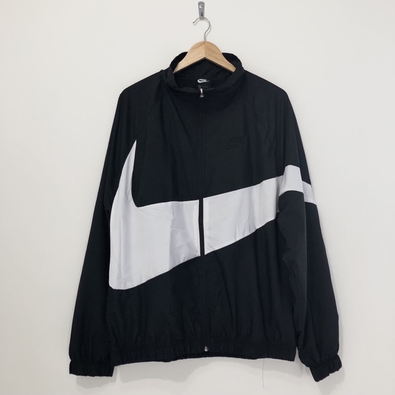 Áo Khoác Dù Jacket Thể Thao Big Swoosh Màu Đen - Vải Cao Cấp