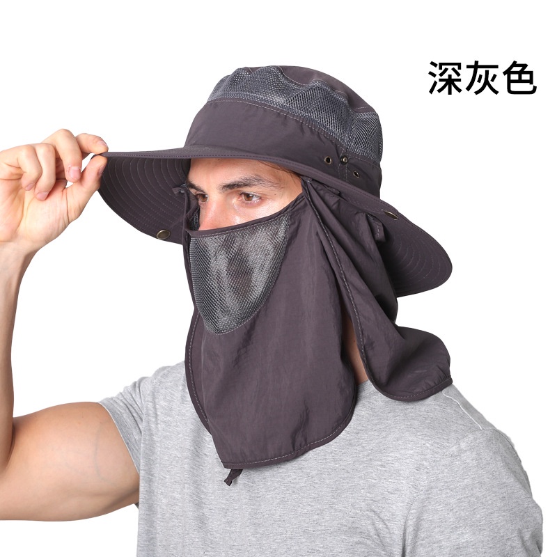 Mũ Vành Tròn Chống Nắng Chống Thấm Nước Khô Nhanh Có Vỏ Bọc Mặt Và Cổ Dành Cho Nam Nữ Khi Đi Câu Cá/Câu Cá