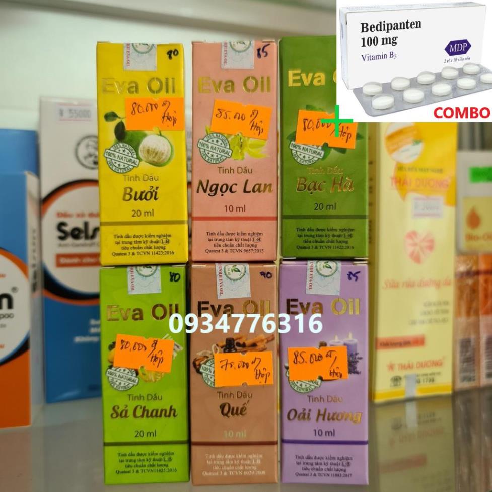 Combo Bedipanten 100mg +  Tinh dầu bưởi Eva oil 20ml