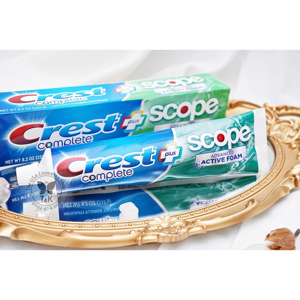 😎 KEM ĐÁNH RĂNG CREST COMPLETE EXTRA WHITENING SCOPE ADVANCED FRESHNESS