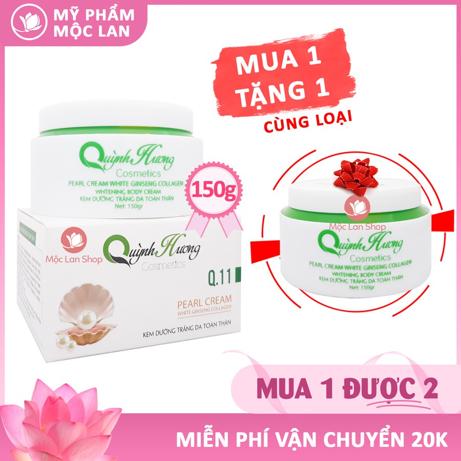 Kem body trắng da, kem dưỡng trắng da toàn thân chiết xuất từ Collagen - Kem Quỳnh Hương 150g - Mỹ phẩm Mộc Lan-Q11-BODY