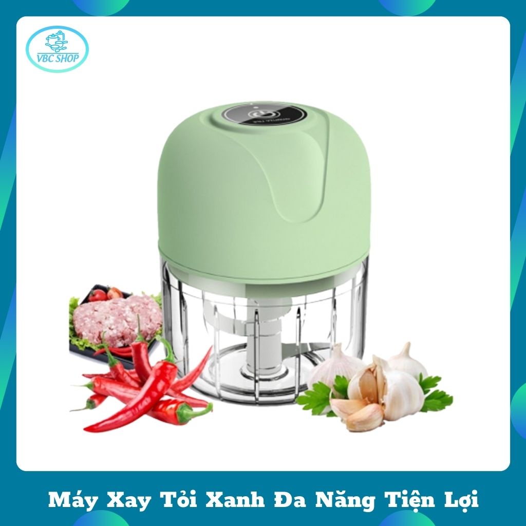 Máy Xay Tỏi Ớt Mini Bằng Điện Cầm Tay Tiện Lợi, Máy Xay Thực Phẩm Tiện Lợi Dung Tích 250ml