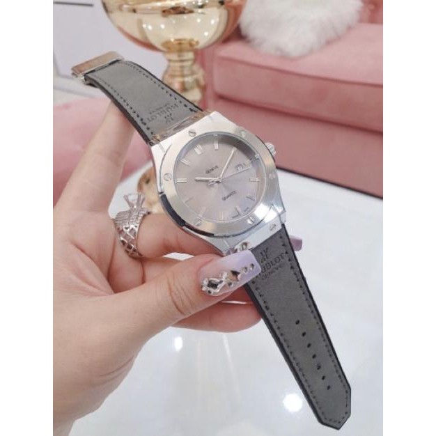 (Sale) Sale Đồng hồ nam dây cao su phối da Geneve (có hình thật)
