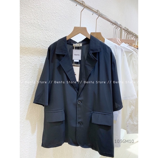 Áo Blazer cộc tay cổ vest -103GM10 - Đenta shop | BigBuy360 - bigbuy360.vn