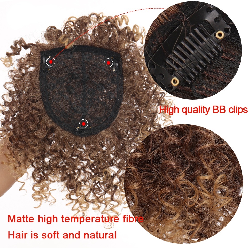 Tóc giả Wigsin xoăn nhẹ nhuộm màu thời trang cho nữ