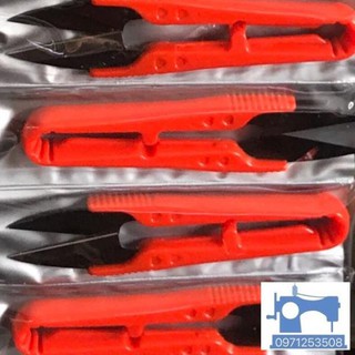 Kéo bấm chỉ cán nhựa đỏ vĩ nhựa 12 cây
