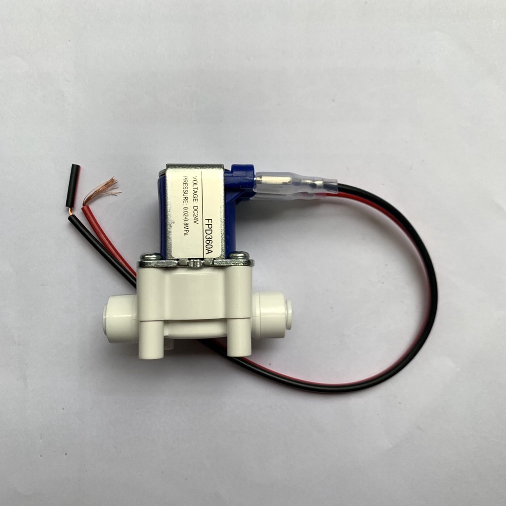Van điện từ 24V nối nhanh cho máy lọc nước RO kèm dây nguồn