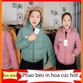 [FREE SHIP ] Ao phao nữ dáng ngắn, áo phao nữ uzzlang - mã AOPHAO01( HOA CÚC)