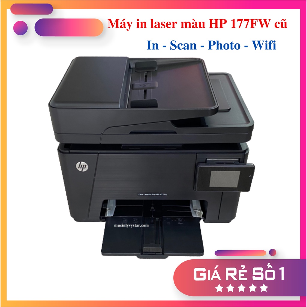 MÁY IN LASER MÀU ĐA CHỨC NĂNG HP 177FW CŨ (IN - SCAN - PHOTO -WIFI - ADF) - CÒN MỚI 90%