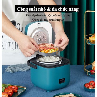 NỒI NẤU CƠM MINI ĐA NĂNG CHỐNG DÍNH CHO VĂN PHÒNG HOẶC ĐI DU LỊCH RETRO JAPAN