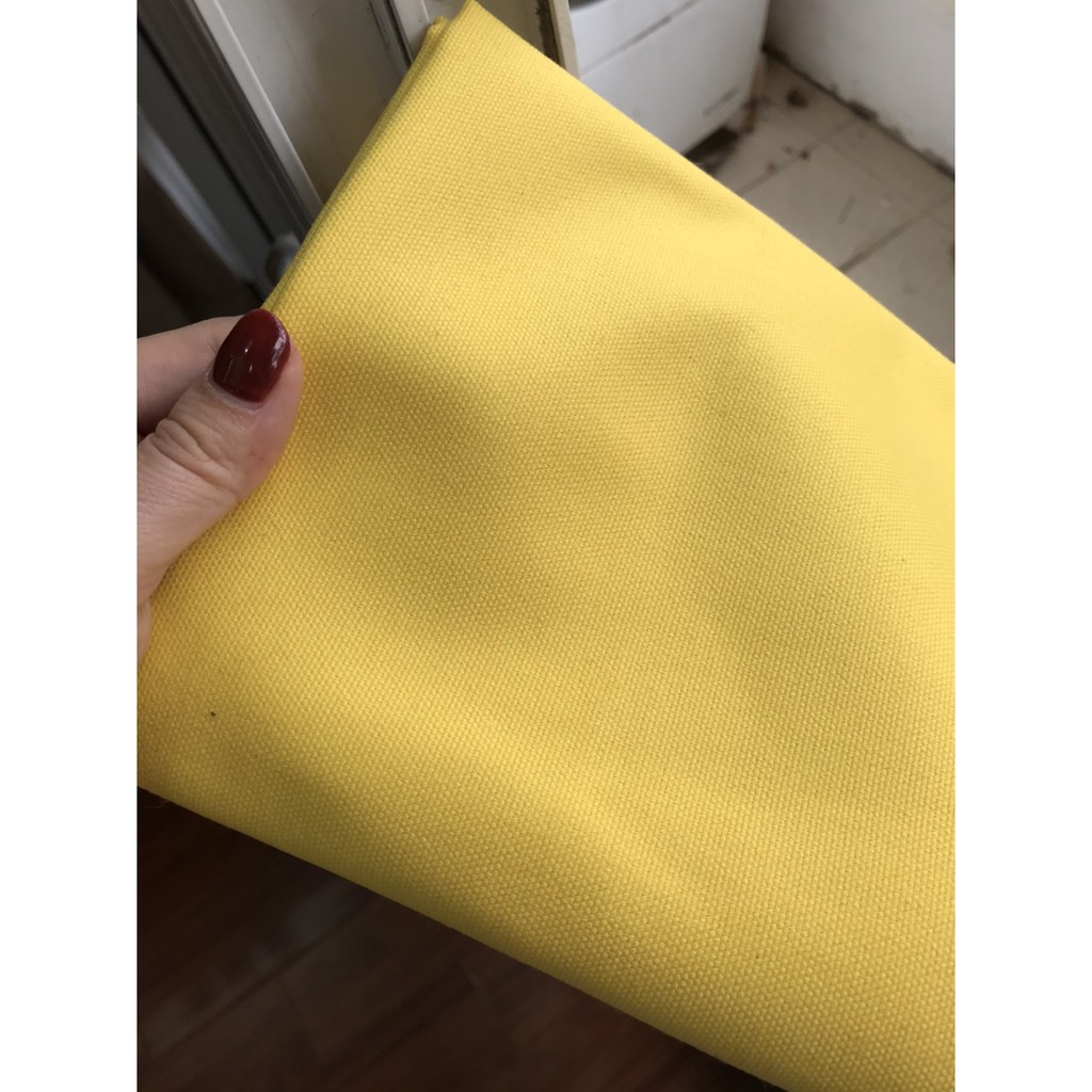 Vải canvas, vải bố màu vàng làm phông chụp, may túi, may rèm, may ga gối