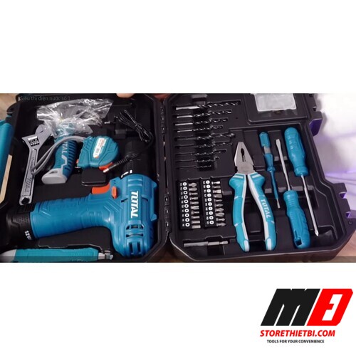 THKTHP10812 12V Bộ máy khoan dùng pin và 81 chi tiết Total