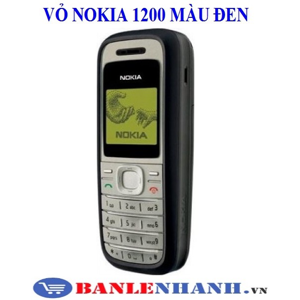 VỎ PHÍM NOKIA 1200 MÀU ĐEN [VỎ ZIN, XỊN]