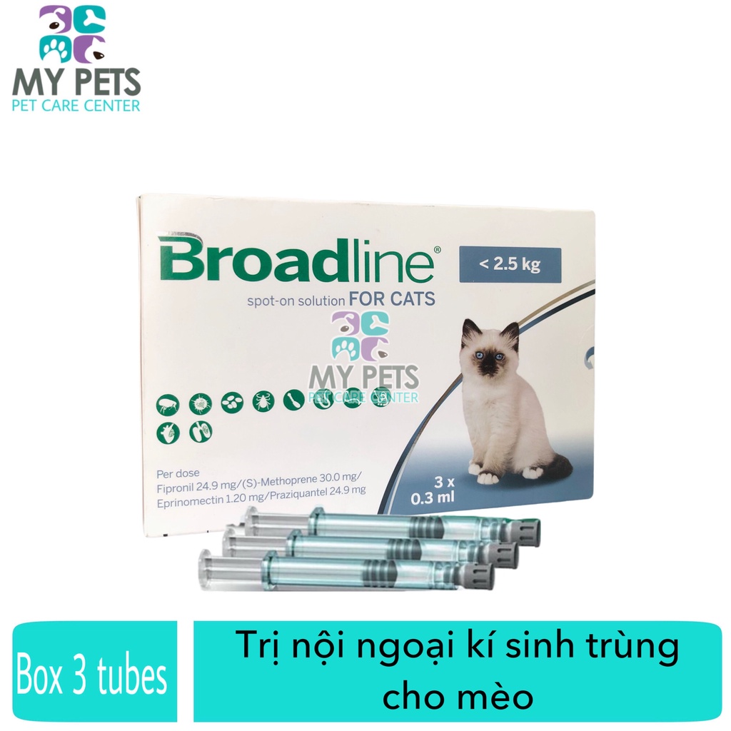 Broadline nhỏ gáy hết ve rận bọ chét các loại giun sán cho mèo