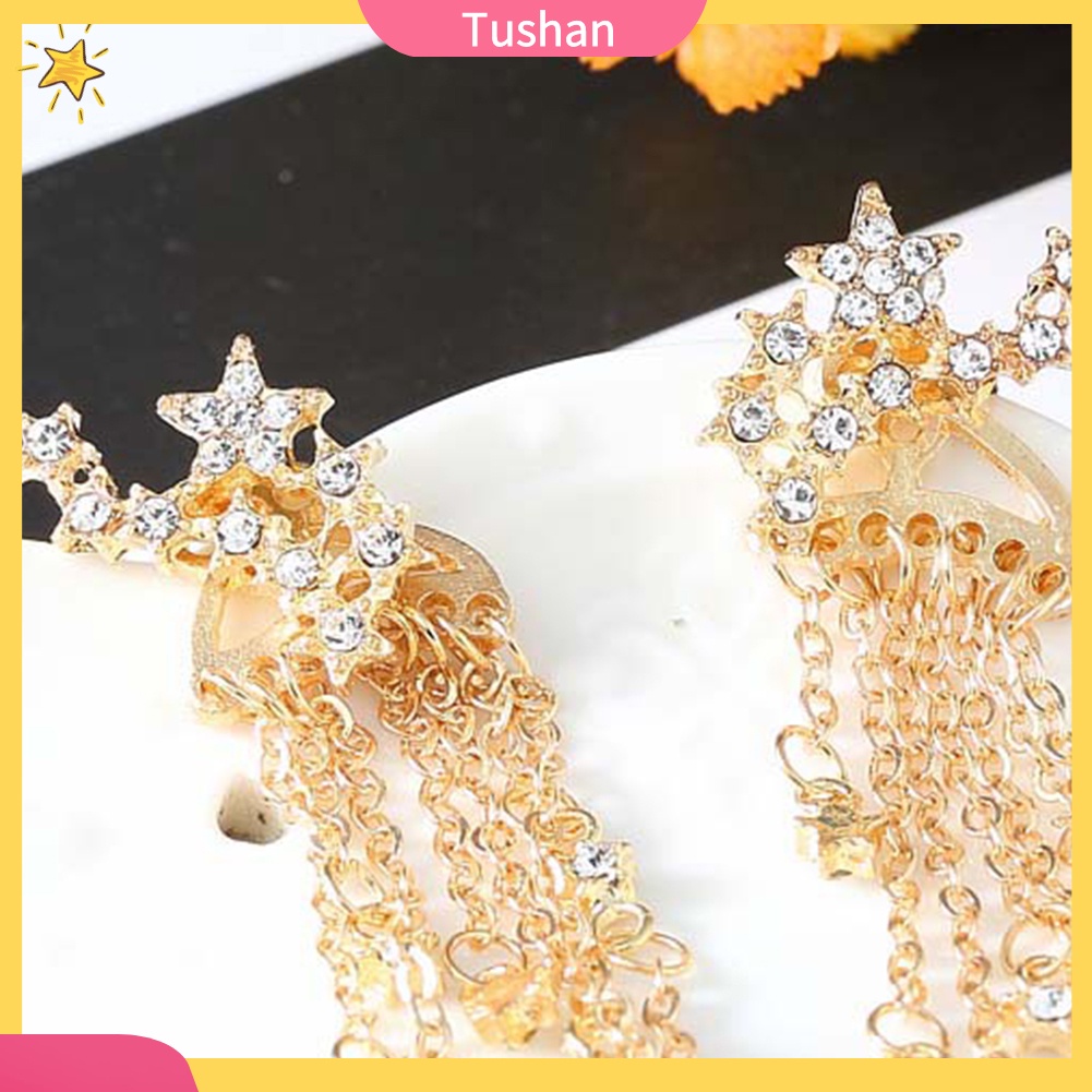 Khuyên tai tua rua hình ngôi sao xinh xắn dành cho nữ