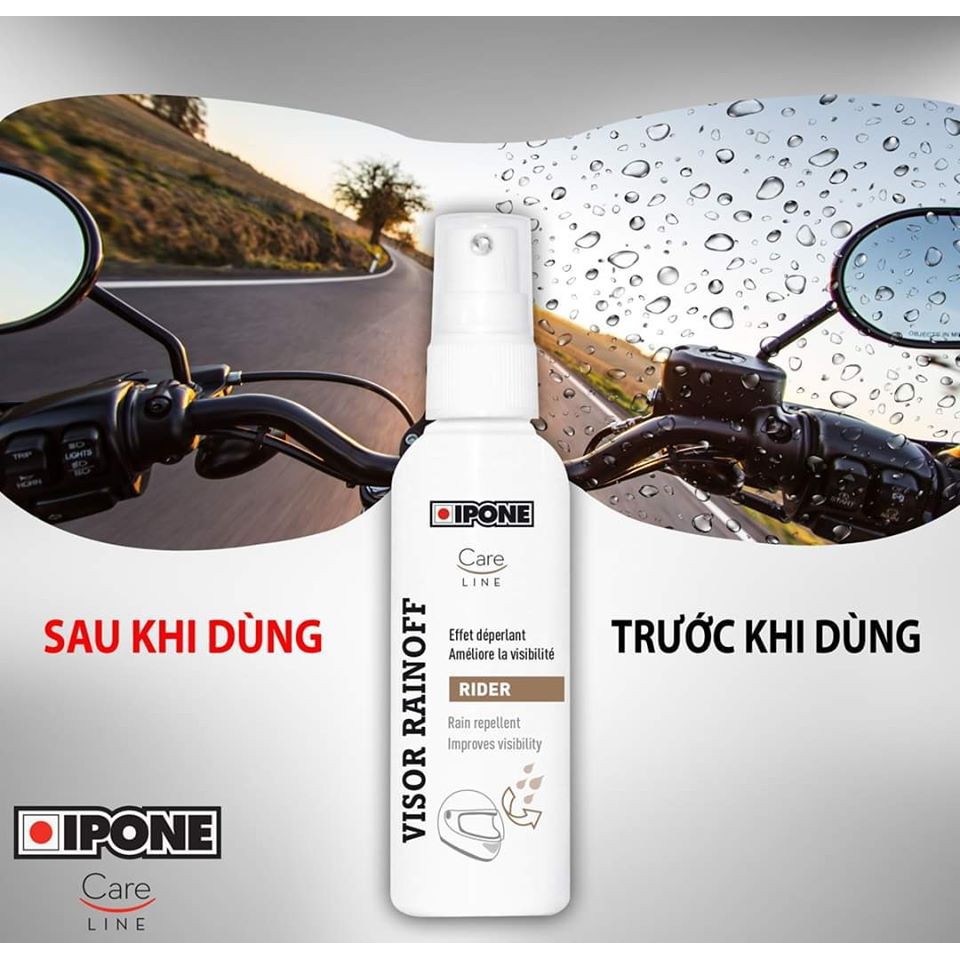 Chai Xịt Chống Bám Nước Kính Mũ Bảo Hiểm - VISOR RAINOFF IPONE - Hàng chính hãng