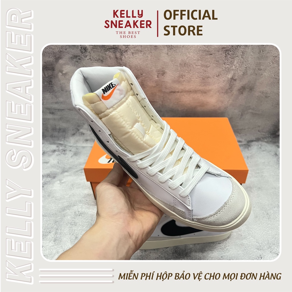 Giày Sneaker Blazer Mid 77 Classic Vintage Swoosh Đen - Bản Cao Cấp