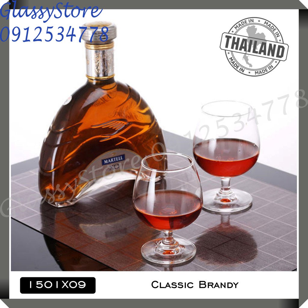 Ly (cốc) rượu thủy tinh Ocean Classic Brandy – 1501X09 – 255ml / 1501X12 – 340ml (Hàng nhập khẩu Thái Lan chính hãng)