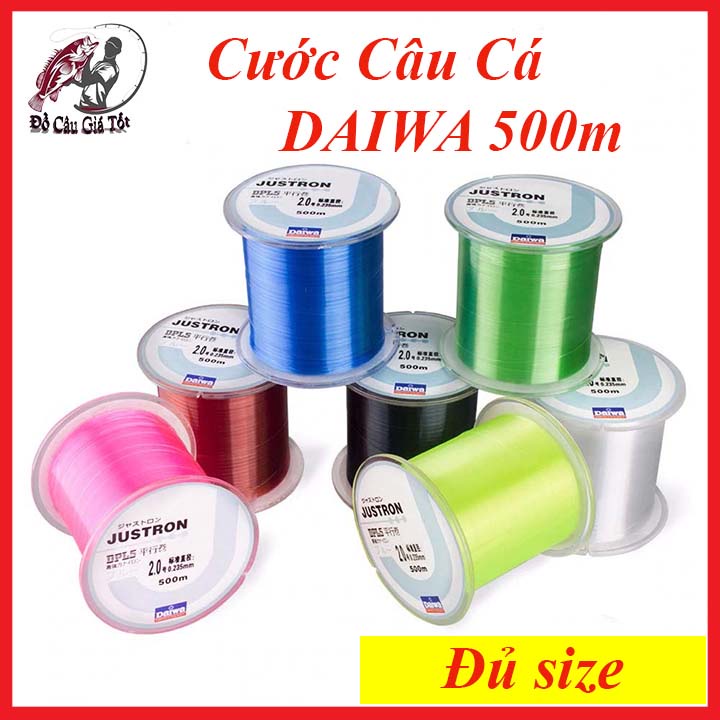 [Chât Lượng] Cước Daiwa, Cước Câu Cá Daiwa Juston 500m Dây Câu Cá, Cước Làm Trục Thẻo Câu Đài