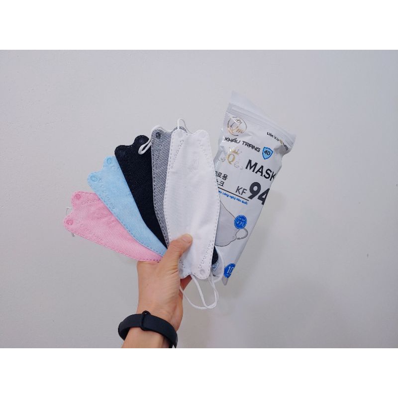 thùng (300 chiếc) khẩu trang kf94 queen mask , khẩu trang 4d chất lượng cao không xù lông , quai đeo chắc chắn
