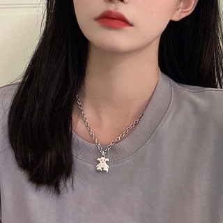 Unique Bear Face Necklace Hip-Hop Style