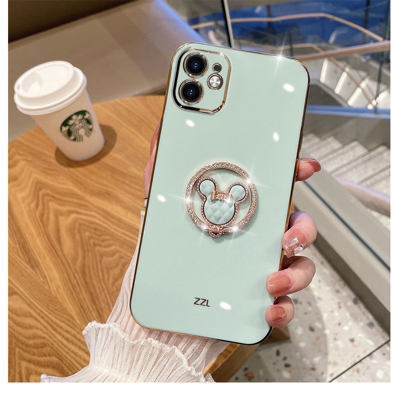 Disney Ốp Điện Thoại Hình Mickey Minnie 3D Cho iPhone 6 + 6s + 7 + 8 + xs max xr 11 pro max 12 pro max 13 pro max 14 + 14 pro max