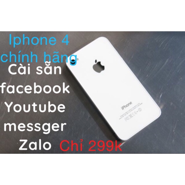 ( xả kho ) Điện thoại smartphone giá rẻ -  iphone 4 16/8gb quốc tế lắp được sim dùng xem youtube