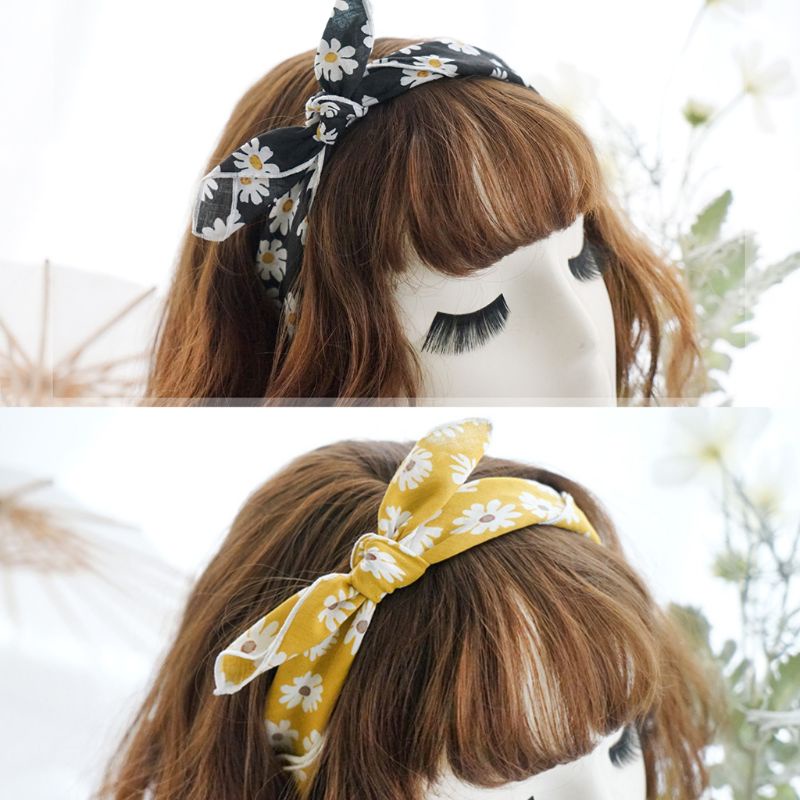 Khăn choàng cổ bằng cotton hình vuông in họa tiết hoa cúc thời trang cho nữ
 | BigBuy360 - bigbuy360.vn