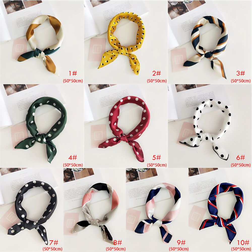 Khăn choàng cổ hình vuông vải lụa satin in họa tiết da báo đa năng cho nữ