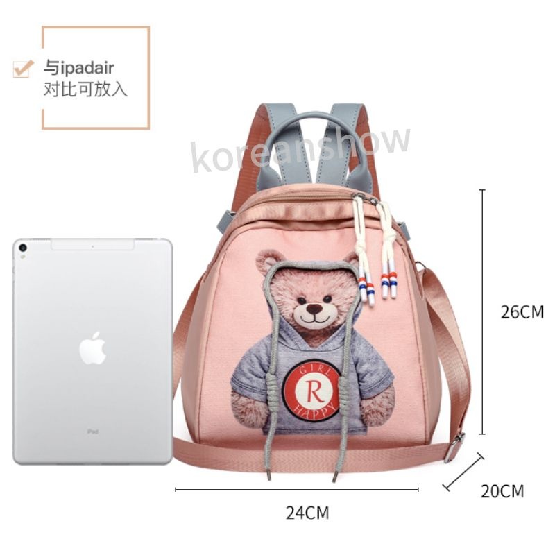 Balo Thời Trang Bằng Nylon Chống Nước Phong Cách Hàn Quốc Dễ Thương Cho Nữ Hàng Có Sẵn