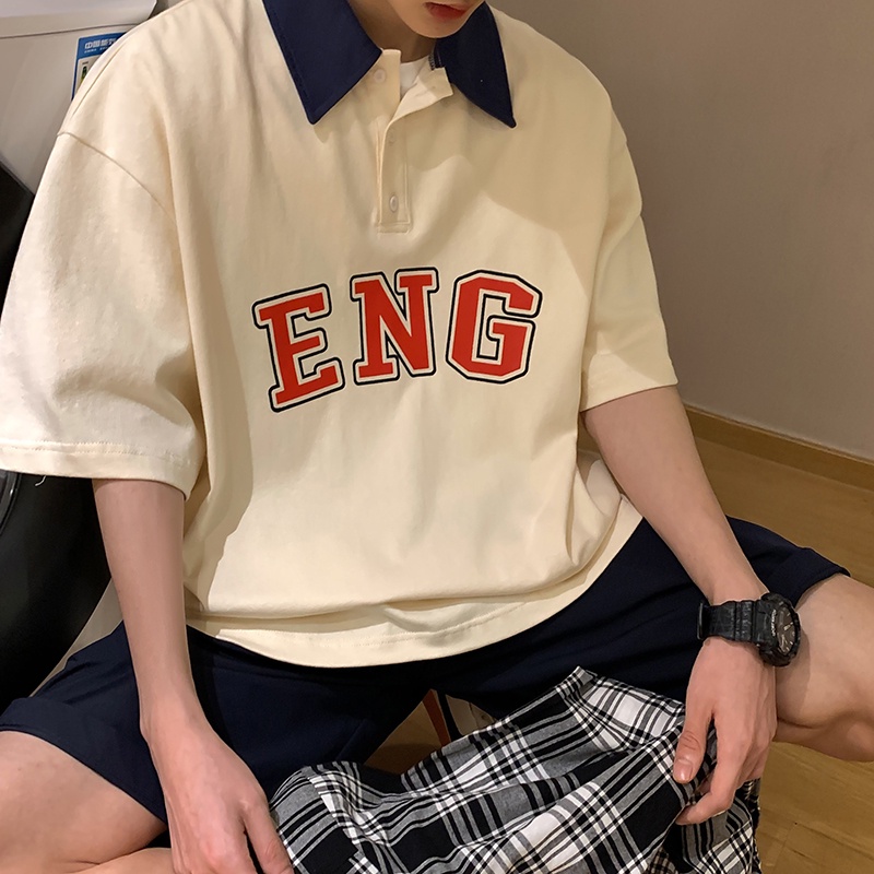 Áo polo Ngắn Tay Form Rộng Thời Trang Dành Cho Nam