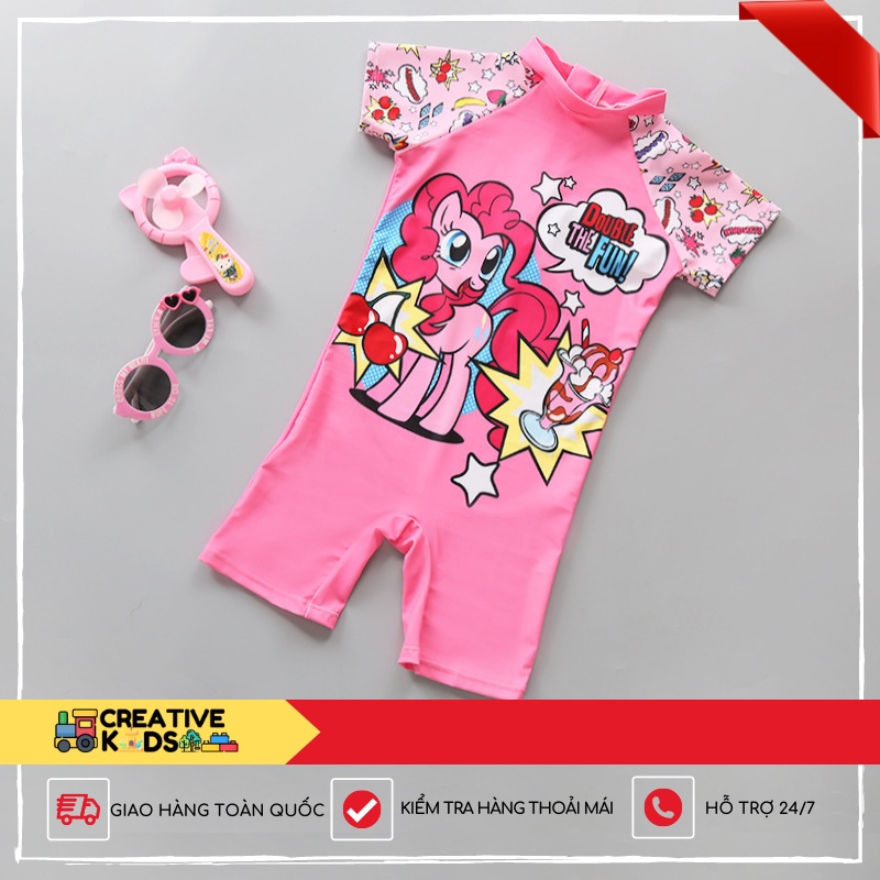 Đồ bơi liền thân LittlePONY cho bé gái 2-8 tuổi vải thun co giãn 4 chiều thoải mái vận động (Swimsuit)